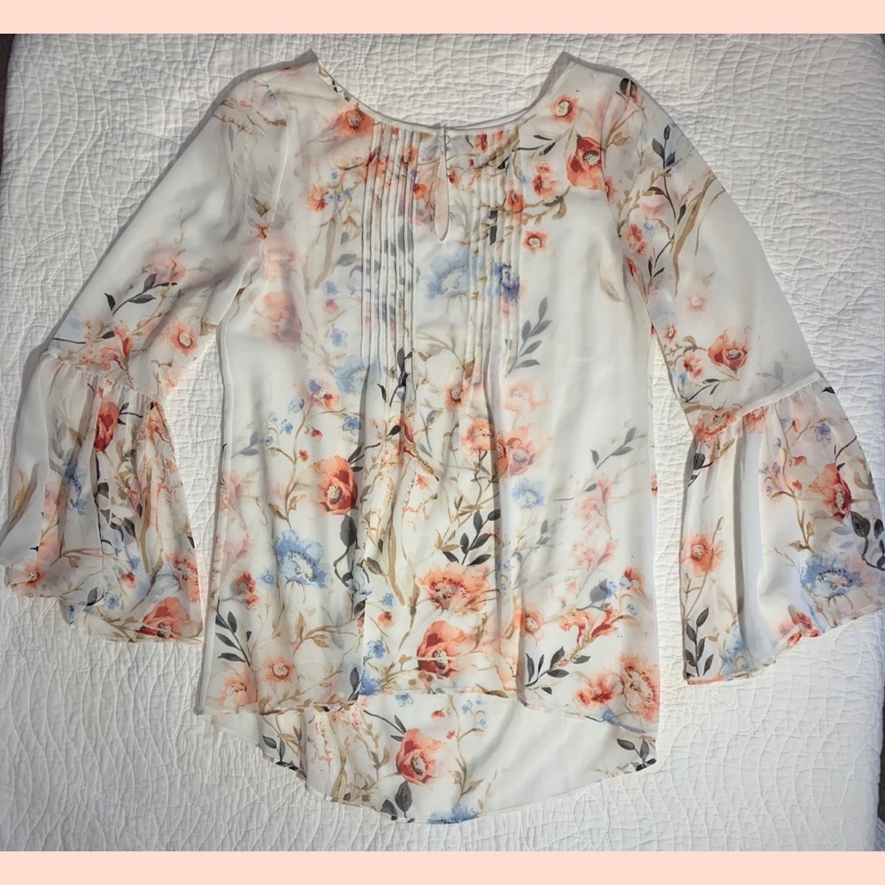 White House Black Market Sheer Tunic w/ Camisole